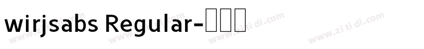 wirjsabs Regular字体转换